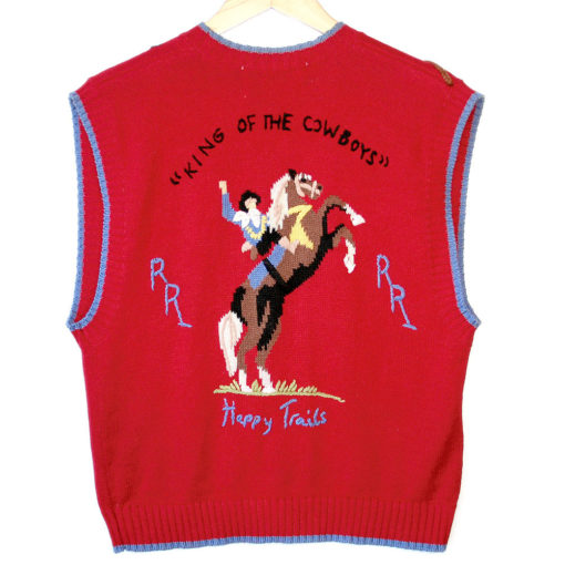 Lone Ranger-Roy Rogers Cowboy Ugly Sweater Vest