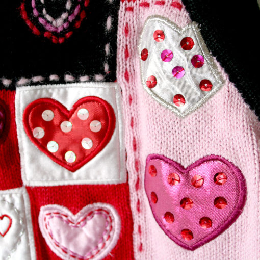 Hearts and Love Letter Valentines Ugly Sweater Vest