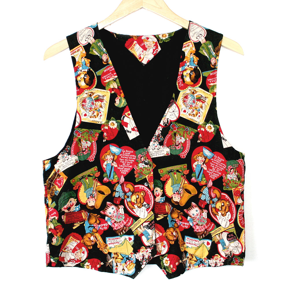 Vintage Valentines DIY Handmade Tacky Ugly Fabric Vest - The Ugly ...