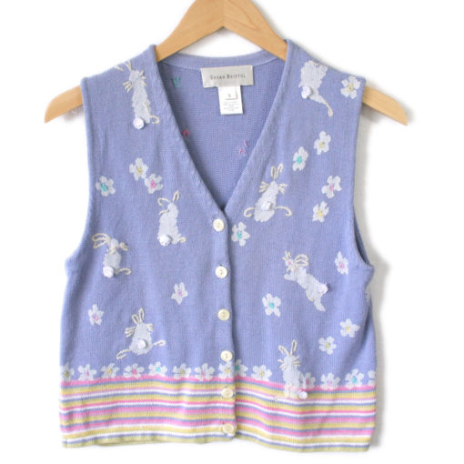 Bunny Butts Tacky Ugly Easter Sweater Vest