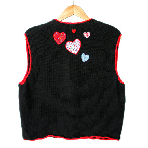 Calico Hearts Valentines Day Ugly Sweater Vest