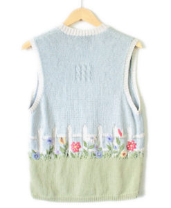 Easter Bunny Garden Tacky Ugly Sweater Vest