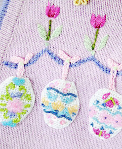 Storybook Knits Easter Bunnies and Eggs Tacky Ugly Sweater