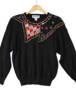 Vintage 90s Tacky Ugly Gem Sweater