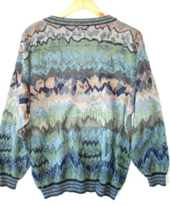 Colorful Sediment V-Neck Tacky Ugly Golf / Cosby Sweater