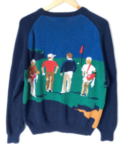 Hathaway Loud Obnoxious Tacky Ugly Golf Sweater