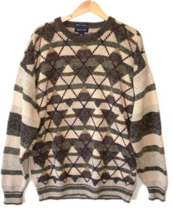 Olive & Tan Argyle Cosby / Golf Ugly Sweater - Big / Tall