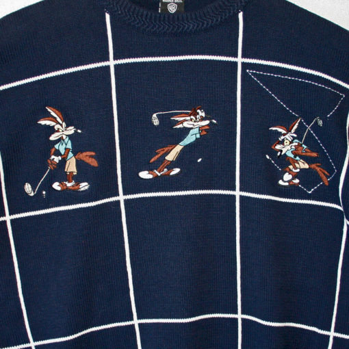 Wile E Coyote Looney Tunes Men's Tacky Ugly Golf Sweater