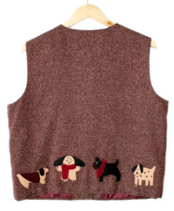 Felt Puppies Dog Lover's Fabric Ugly Vest