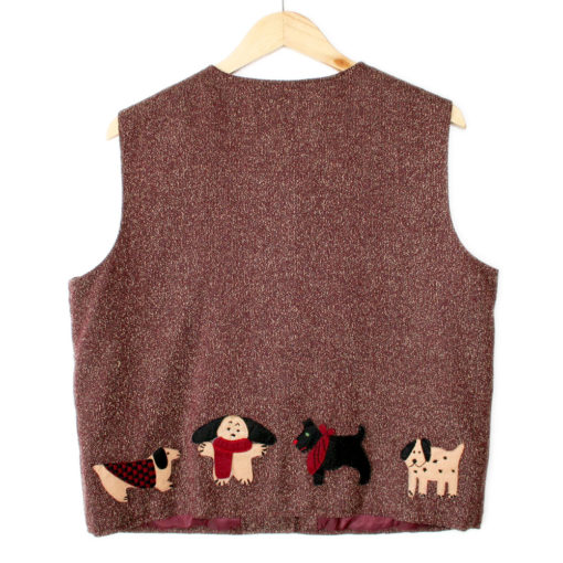 Felt Puppies Dog Lover's Fabric Ugly Vest