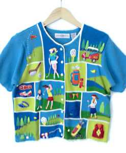 Golf Lover Short Sleeve Tacky Ugly Sweater