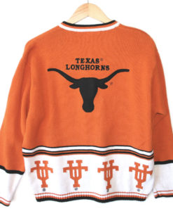 Hook 'em! UT University of Texas Longhorns Tacky Ugly Sweater