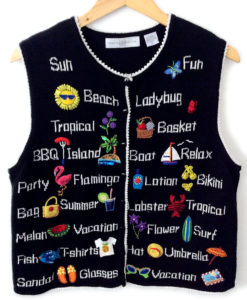 My Summer Vacation Tacky Ugly Sweater Vest