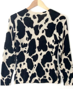 Pony Print or "Moo, I'm A Cow" Cashmere/Silk Ugly Sweater