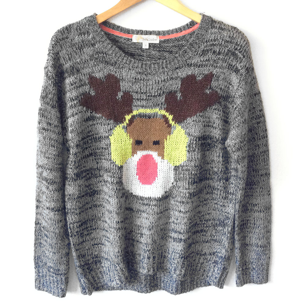 Rudolph The Red Nosed Reindeer Ugly Christmas Sweater - The Ugly ...