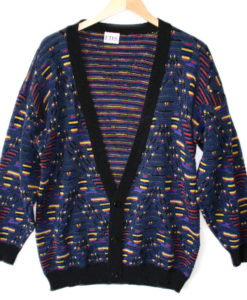 Vintage 80s Aztec Tribal Cosby Cardigan Ugly Sweater
