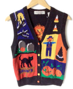Beware The Tacky Halloween Ugly Sweater Vest