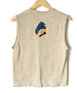 Scarecrow and Pumpkins Ugly Fall Halloween Thanksgiving Vest
