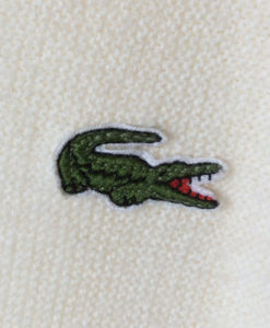 Big/Tall Vintage 80s Ivory Izod Lacoste Alligator Cardigan Ugly Sweater