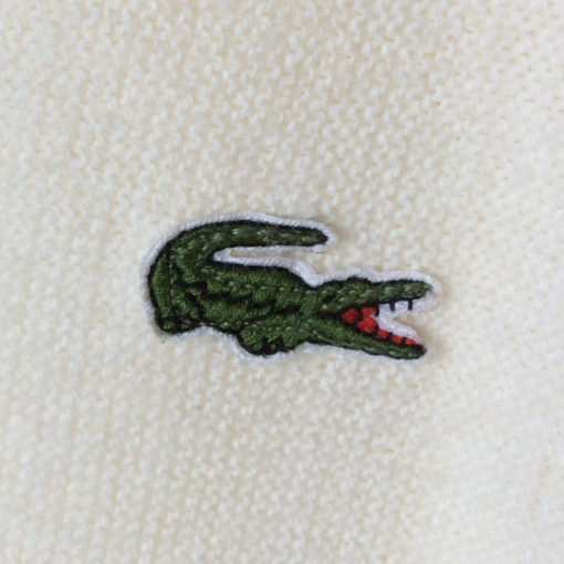 Big/Tall Vintage 80s Ivory Izod Lacoste Alligator Cardigan Ugly Sweater