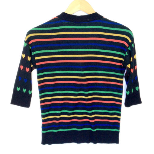 Coincidence & Chance Urban Outfitters Retro Rainbow Heart Ugly Sweater