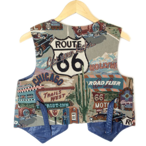 DIY Handmade Route 66 Retro Vintage Look Travel Ugly Vest