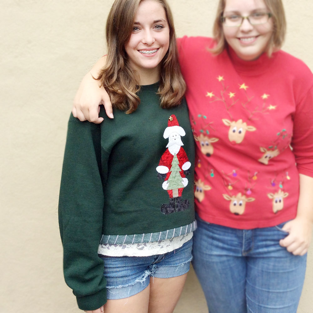 cropped ugly christmas sweater