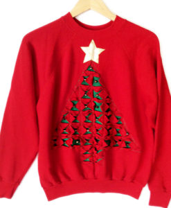 DIY Jingle Bell Advent Fortune Teller Christmas Tree Ugly Sweatshirt