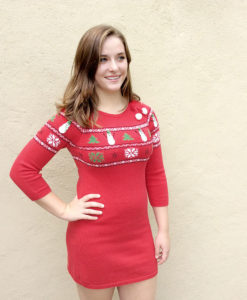 Fair Isle Snowmen Tacky Ugly Christmas Sweater Dress