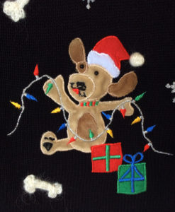 Gone To The Dogs Tacky Ugly Christmas Sweater