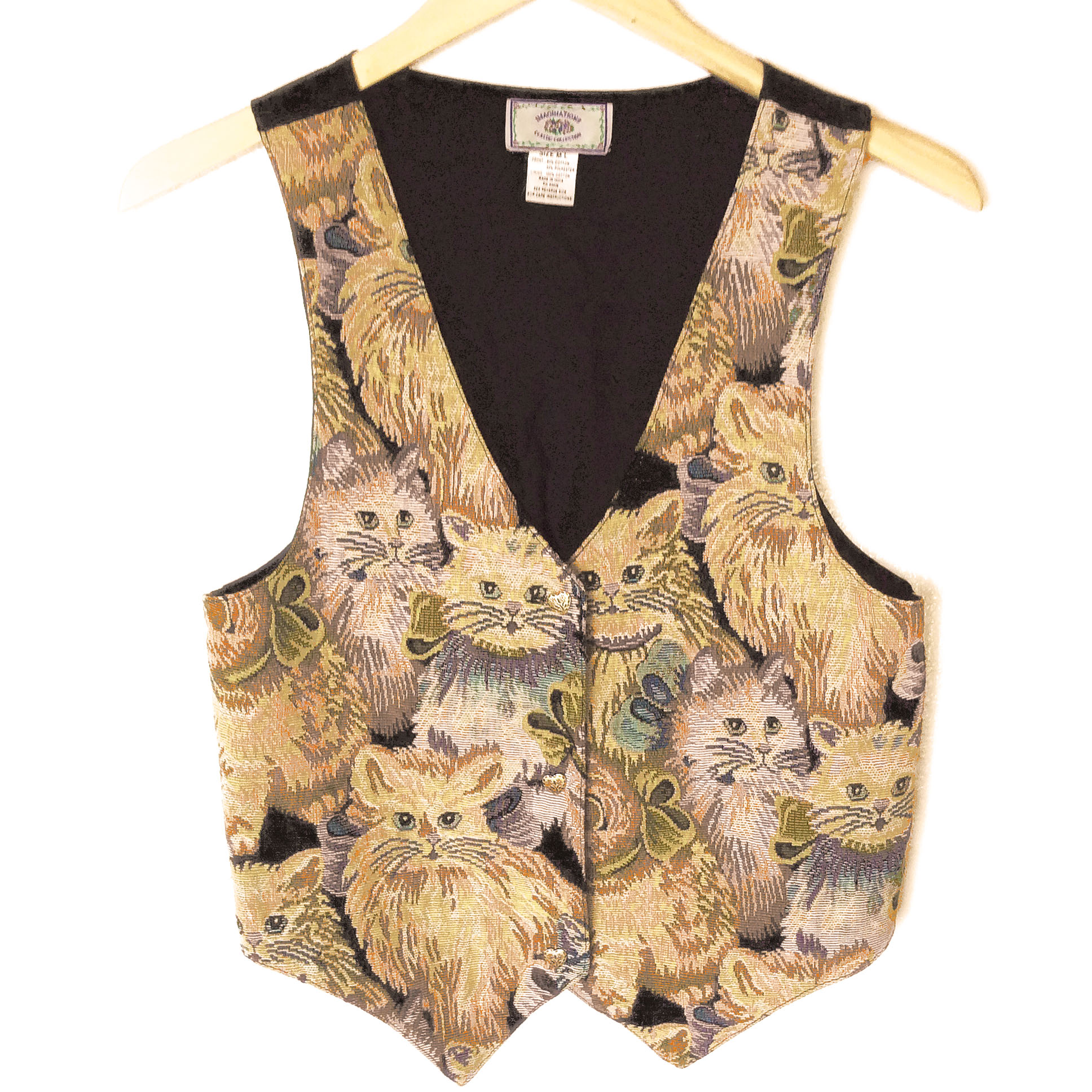 Kitty Tapestry Cat Lady Tacky Ugly Vest - The Ugly Sweater Shop