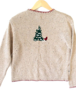 Moose and Cardinal Tacky Ugly Christmas Sweater