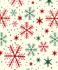 Red & Green Snowflakes Tacky Ugly Christmas Mock Turtleneck