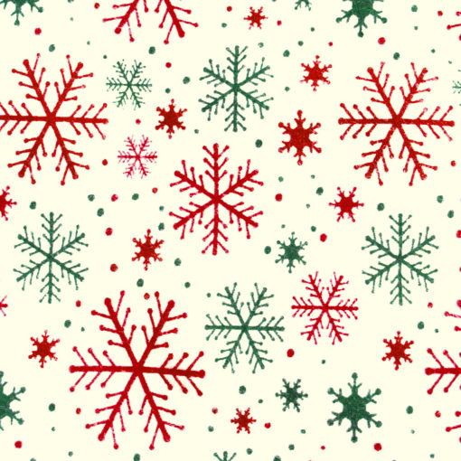 Red & Green Snowflakes Tacky Ugly Christmas Mock Turtleneck