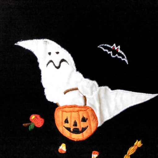 Sad Lobotomy Ghost Black Velvet Halloween Ugly Vest