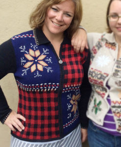 Snowflakes and Plaid Tacky Ugly Christmas Sweater