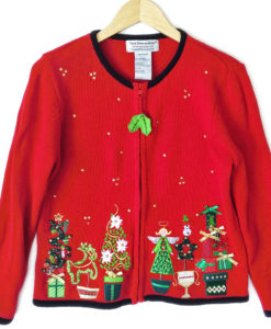 Topiary and Christmas Gifts Tacky Ugly Sweater