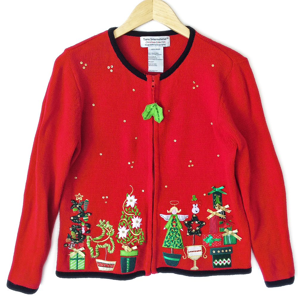 Topiary and Christmas Gifts Tacky Ugly Sweater - The Ugly Sweater Shop