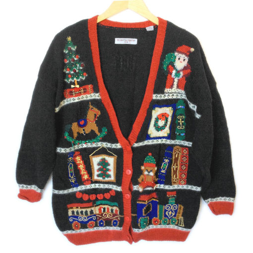 Toy Shelf Vintage 90s Tacky Ugly Christmas Sweater - The Ugly Sweater Shop