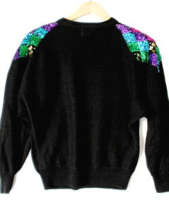 Vintage 80s Batwing Tacky Ugly Gem Sweater