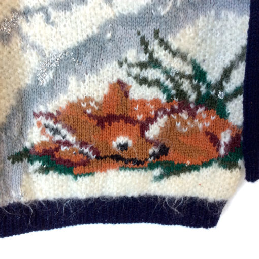Vintage 90s Winter Woodland Scene Tacky Ugly Christmas Sweater