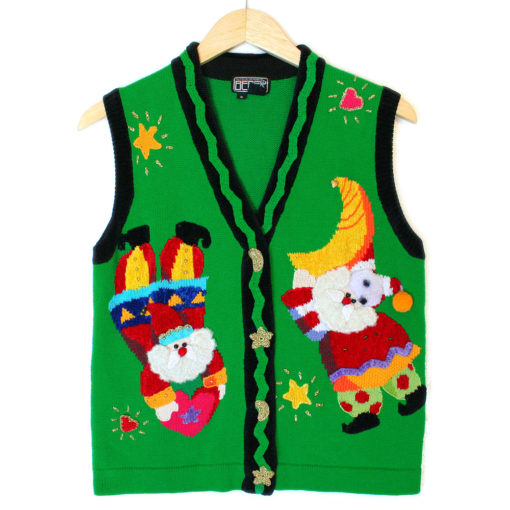 Berek Jester Santas Tacky Ugly Christmas Vest