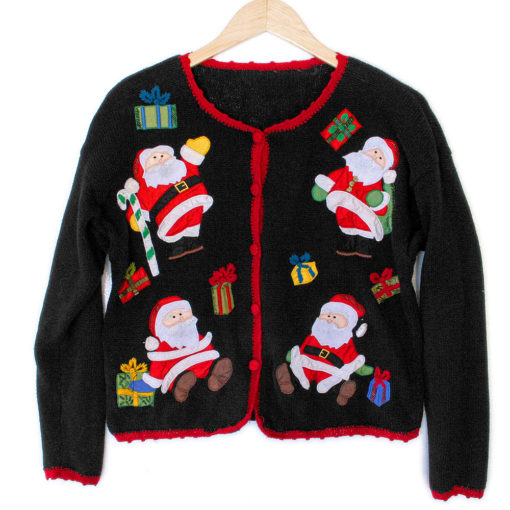 Four Santas Tacky Ugly Christmas Sweater