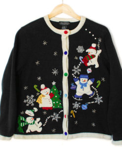 Four Snowmen Tacky Ugly Christmas Sweater