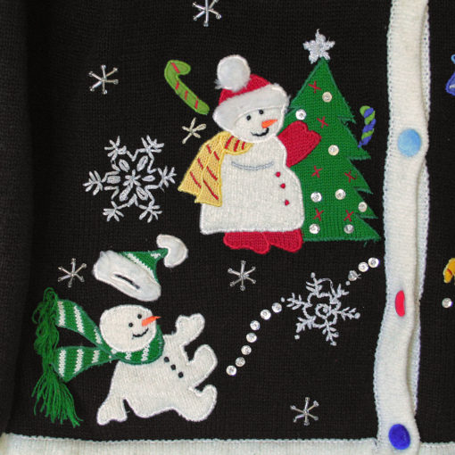 Four Snowmen Tacky Ugly Christmas Sweater