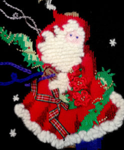 Lumpy Santa Beard Tacky Ugly Christmas Sweater Vest