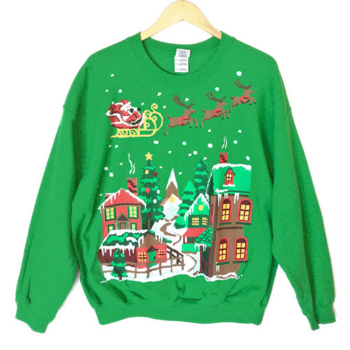 Matching Ugly Christmas Sweater Style Sweatshirts - L & XL