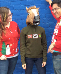 Moose & Canoe Tacky Ugly Christmas Sweater