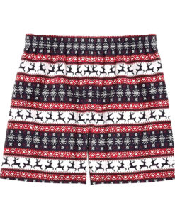 Nordic Reindeer Ugly Christmas Sweater Style Boxer Shorts