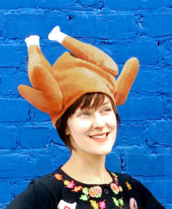Plush Turkey Hat Tacky Ugly Thanksgiving Accessory